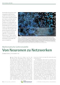 "Biologie in unserer Zeit" publishes article on Computational Neuroscience "Biologie in unserer Zeit" publishes article on Computational Neuroscience